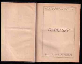 Jules Amédée Barbey d'Aurevilly: Ďábelské
