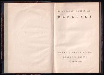 Jules Amédée Barbey d'Aurevilly: Ďábelské