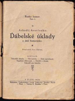 Arkadij Timofejevič Averčenko: Ďábelské úklady a jiné humoresky