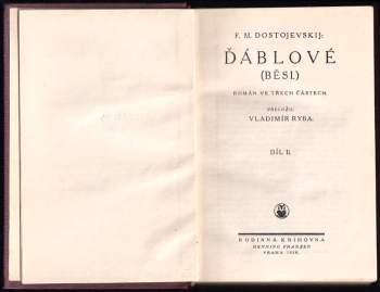 Fedor Michajlovič Dostojevskij: Ďáblové (Běsi)