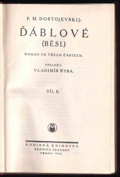 Fedor Michajlovič Dostojevskij: Ďáblové (Běsi)