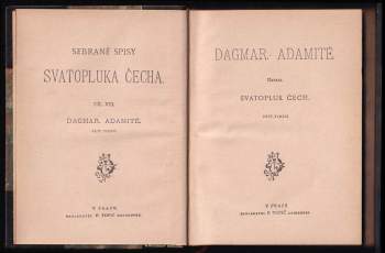 Svatopluk Čech: Dagmar ; Adamité