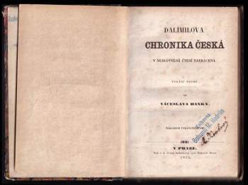 Dalimil: Dalimilova Chronika česká