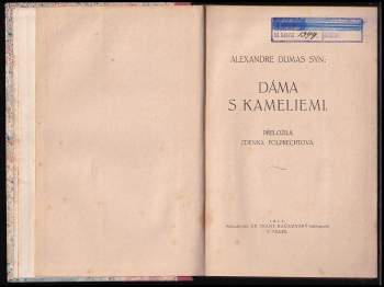 Alexandre Dumas: Dáma s kaméliemi