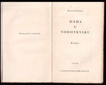Karel Schulz: Dáma u vodotrysku