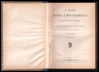 Alexandre Dumas: Dáma z Monsoreau