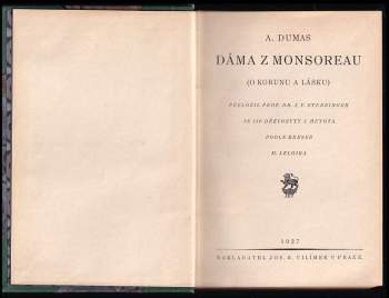 Alexandre Dumas: Dáma z Monsoreau
