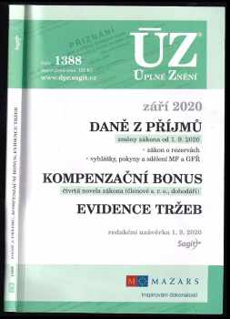 Daně z příjmů : Kompenzační bonus ; Evidence tržeb : 2020 : redakční uzávěrka 1.9.2020