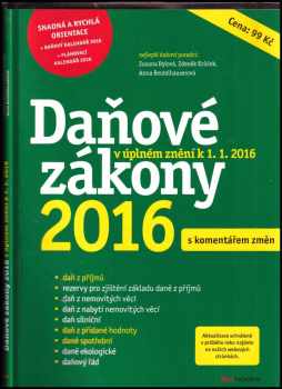 Zuzana Rylová: Daňové zákony 2016