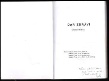 Miroslav Hrabica: Dar zdraví