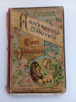Darstellungen der bekanntesten Tiere und Pflanzen. Ein Bilderbuch enthaltend 30 Bildertafeln in Farbendruck.