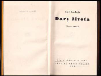 Emil Ludwig: Dary života
