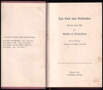 Gustaf af Geijerstam: Das Buch vom Brüderchen