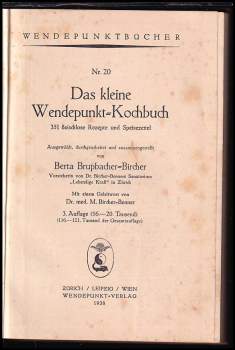 Berta Brupbacher-Bircher: Das kleine Wendepunkt-Kochbuch