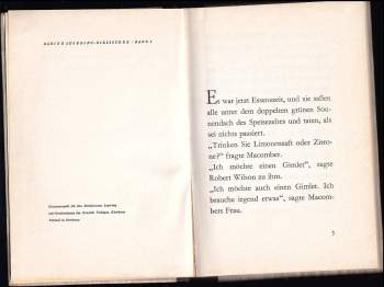 Ernest Hemingway: Das Kurze Glückliche Leben Des Francis