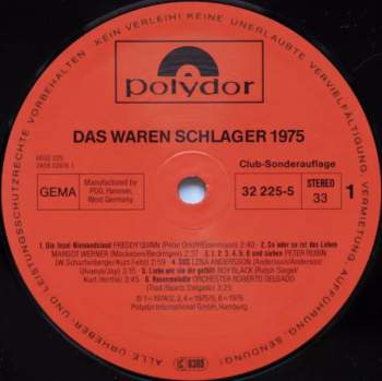 Various: Das Waren Schlager 1975