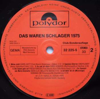 Various: Das Waren Schlager 1975