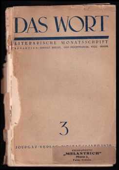 Lion Feuchtwanger: Das Wort - Literarische Monatsschrift - 1. Jahr - 1 - 5