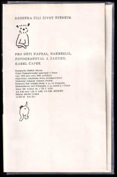 Karel Čapek: Dášeňka, čili, Život štěněte