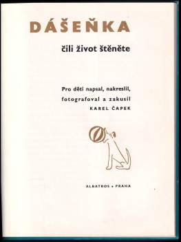 Karel Čapek: Dášeňka čili život štěněte