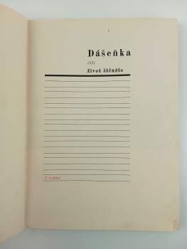 Karel Čapek: Dášeňka, čili, Život štěněte
