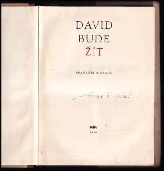 František Robert Kraus: David bude žít
