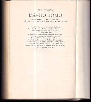 Josef Věromír Pleva: Dávno tomu