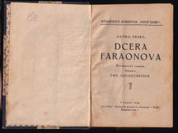 Georg Ebers: Dcera faraonova - historický román