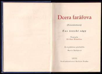 Hildur Dixelius: Dcera farářova