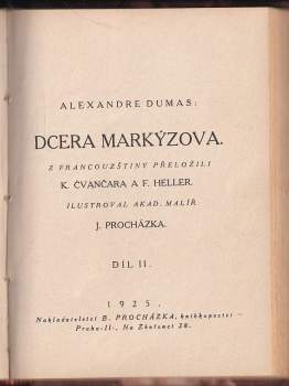 Alexandre Dumas: Dcera markýzova