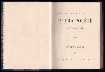 Karolina Světlá: Dcera pouště