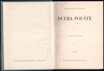 Karolina Světlá: Dcera pouště