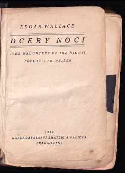 Edgar Wallace: Dcery noci - The daughters of the night
