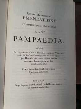 Jan Amos Komenský: De rerum humanarum emendatione consultatio catholica