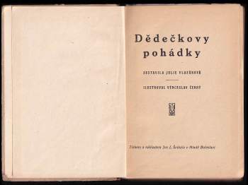 Věnceslav Černý: Dědečkovy pohádky