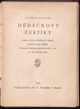 Stanislav Hakl: Dědečkovy žertíky