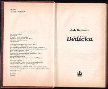 Jude Deveraux: Dědička