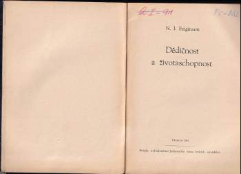 N. I Feiginson: Dědičnost a životaschopnost