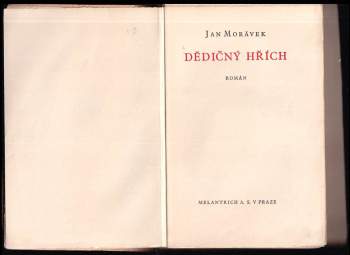 Jan Morávek: Dědičný hřích
