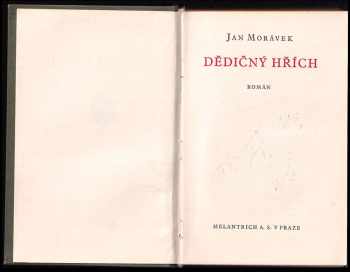 Jan Morávek: Dědičný hřích