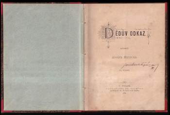 Adolf Heyduk: Dědův odkaz