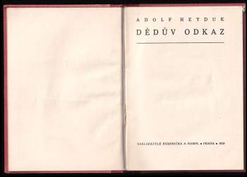Adolf Heyduk: Dědův odkaz