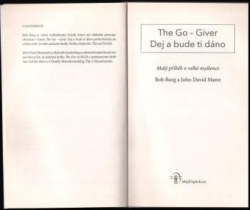 John David Mann: Dej a bude ti dáno