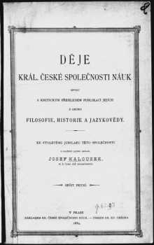 Děje Král. České Společnosti Náuk