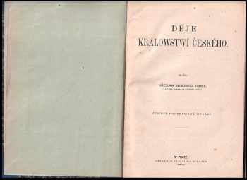 Václav Vladivoj Tomek: Děje království českého