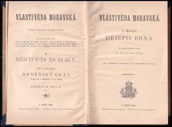 František Šujan: Dějepis Brna - Vlastivěda Moravská II. Místopis