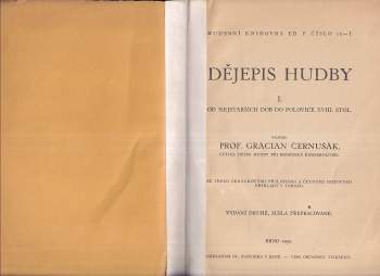 Gracian Černušák: Dějepis hudby