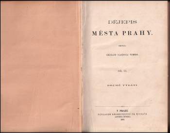 Václav Vladivoj Tomek: Dějepis města Prahy