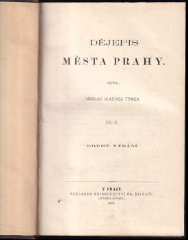 Václav Vladivoj Tomek: Dějepis města Prahy