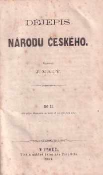 Jakub Malý: Dějepis národu českého